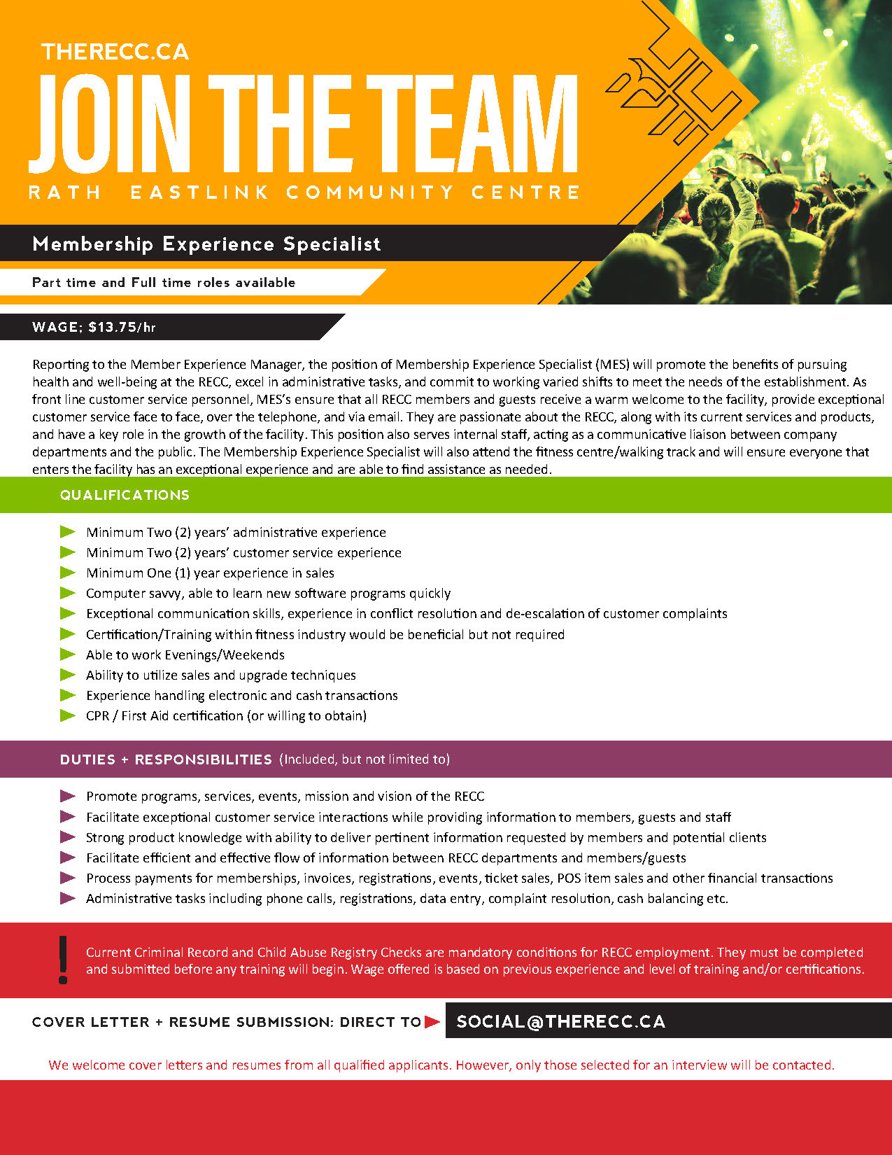 MES Job Posting